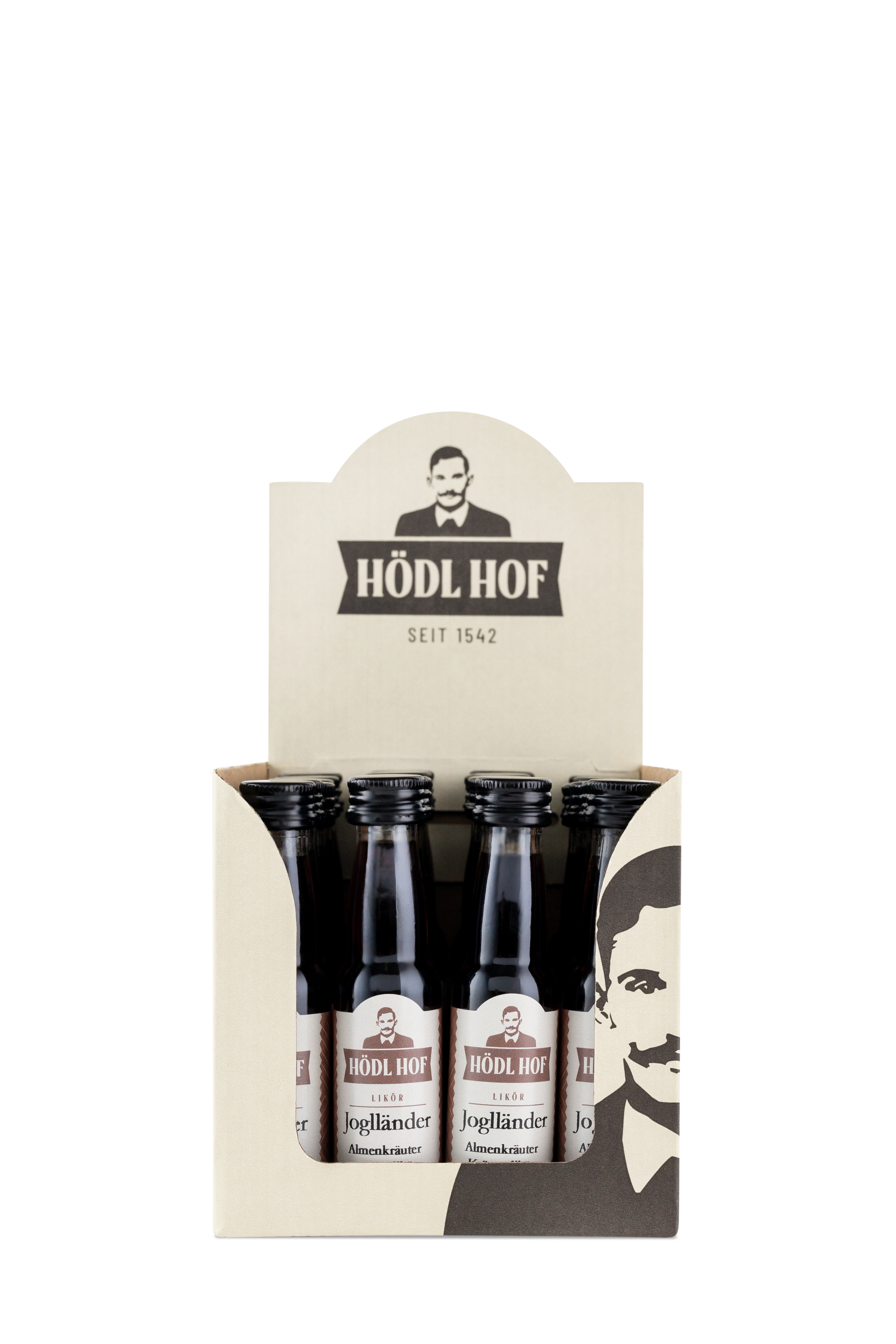 Hödl Hof Joglländer  Kräuter-Likör | Vol. 25% | 24x0,02l Mini Box
