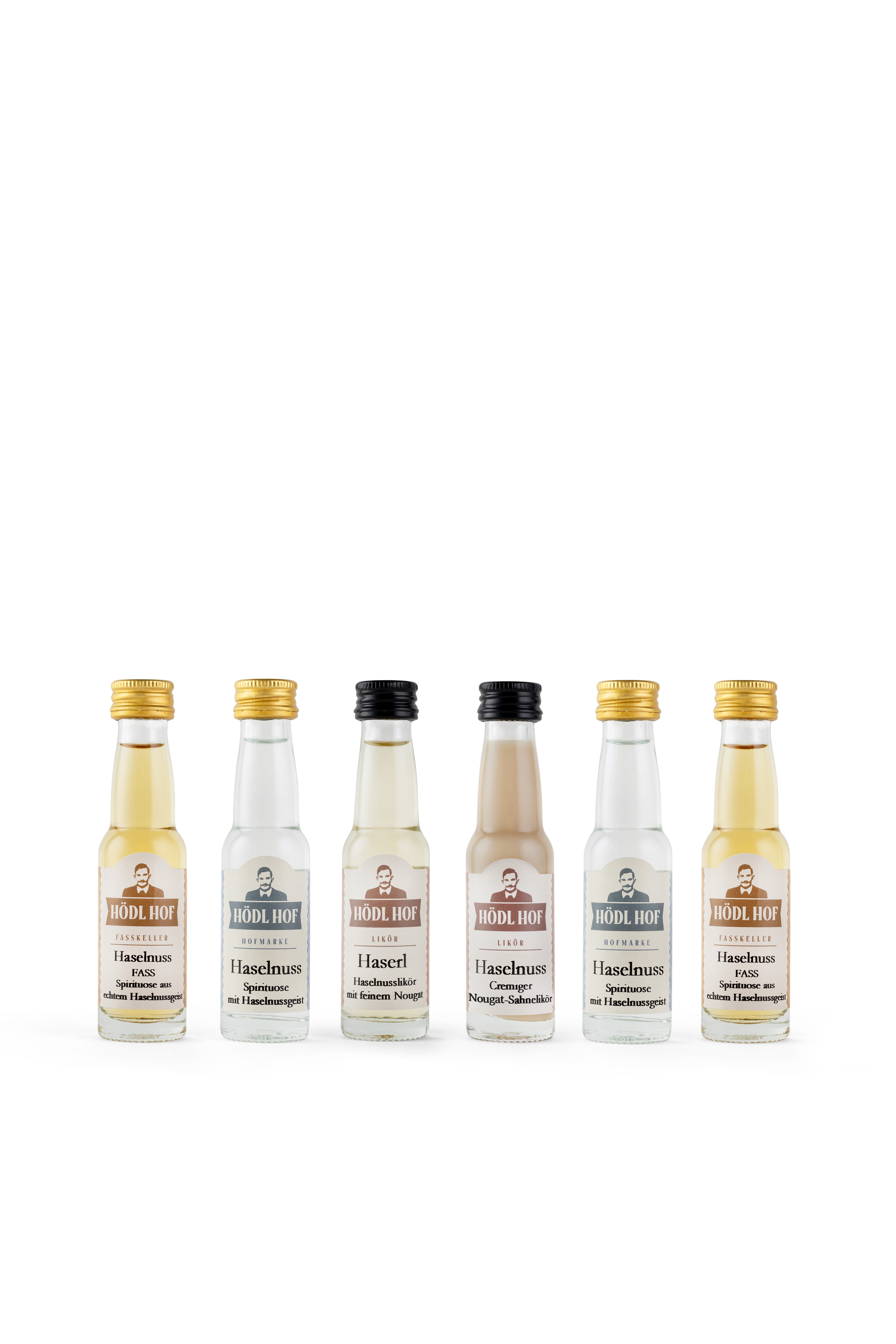Hödl Hof Haselnussschnaps & Co  Miniaturen Probierset | 6x0,02l