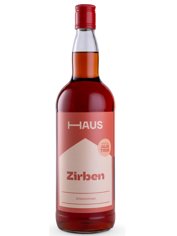 HAUS Zirbenschnaps | Aus echten Zirbenzapfen | 20% Vol. | 1,0l