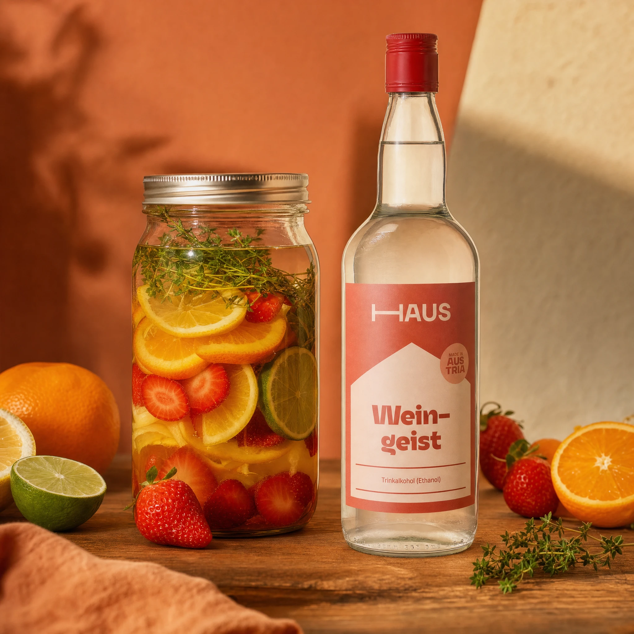 HAUS Weingeist Primasprit Ethanol (Trinkalkohol) | 96% Vol. | 1,0l